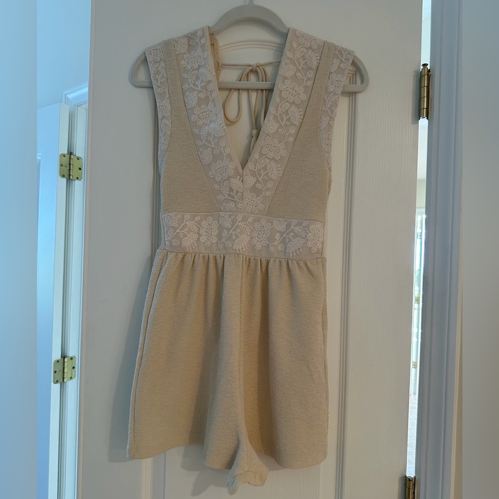 Zara Ecru Boucle Romper